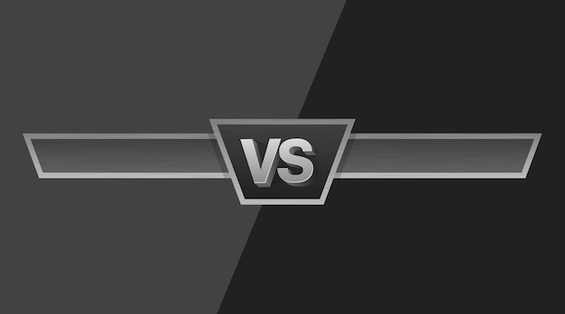 Ilustración de vector de desafío de duelo VS. Versus tablero de rivales, con espacio para texto.