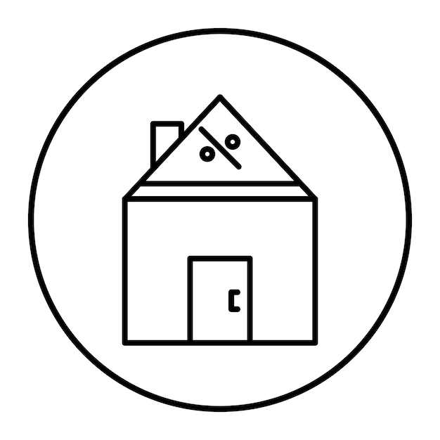 Ilustración del vector de descuento de la casa