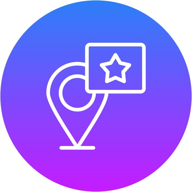 Ilustración del vector de destino favorito