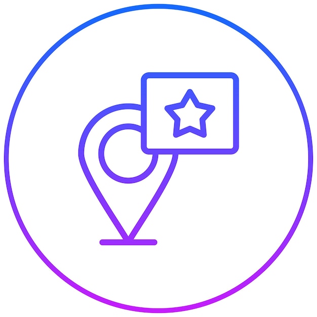 Ilustración del vector de destino favorito