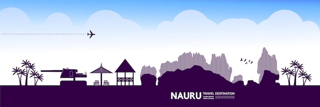 Ilustración de vector de destino de viaje de Nauru.