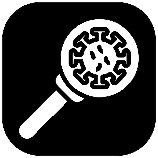 Ilustración del vector del detector de virus