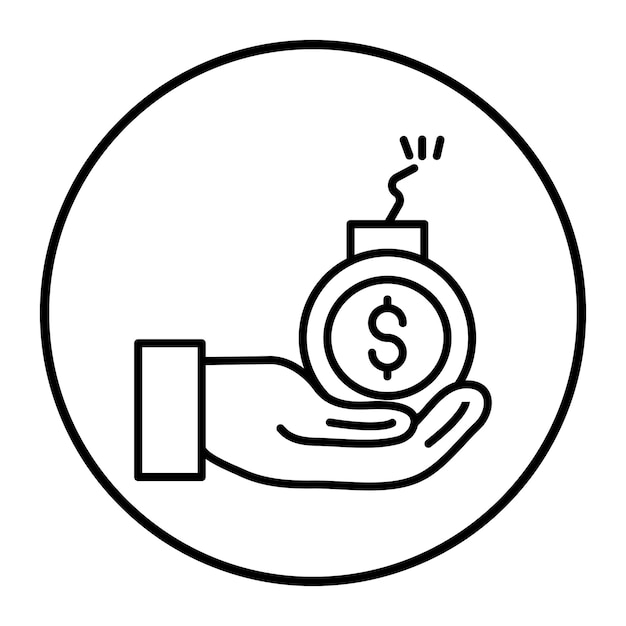 Ilustración del vector de la deuda