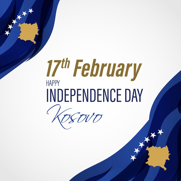 Vector ilustración de vector para el día de la independencia de kosovo