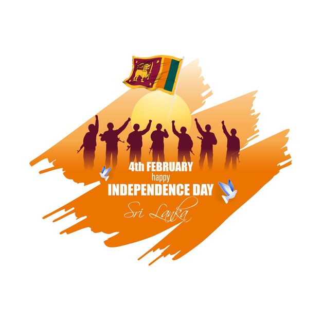 Ilustración de vector para el día de la independencia de Sri Lanka