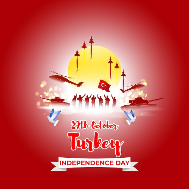 Ilustración de vector para el día de la independencia de turquía