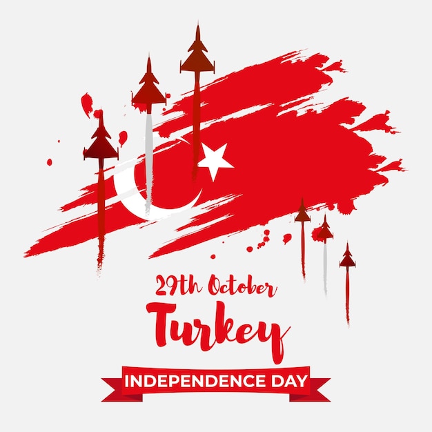 Ilustración de vector para el día de la independencia de turquía