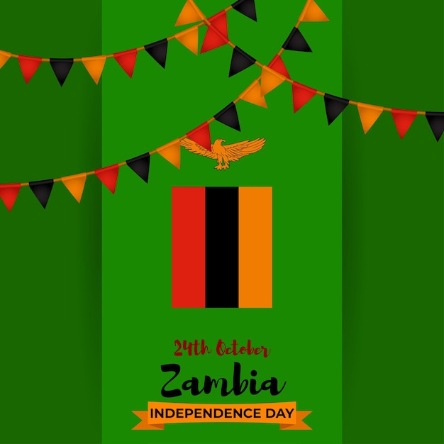 Ilustración de vector para el día de la independencia de Zambia.