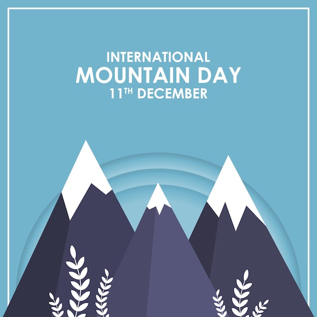 Ilustración de vector de día internacional de la montaña