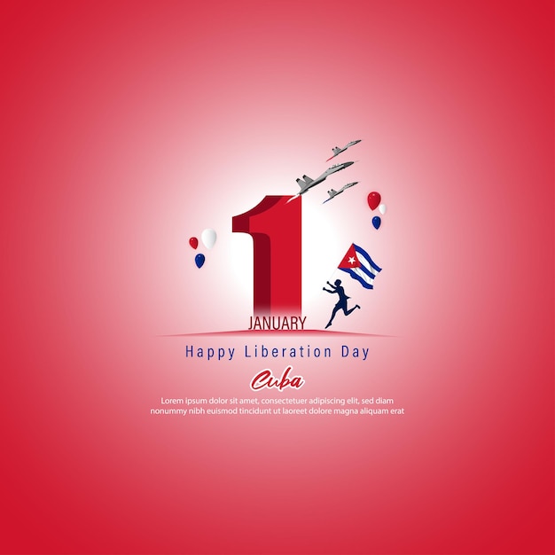 Ilustración de vector para el día de la liberación de Cuba