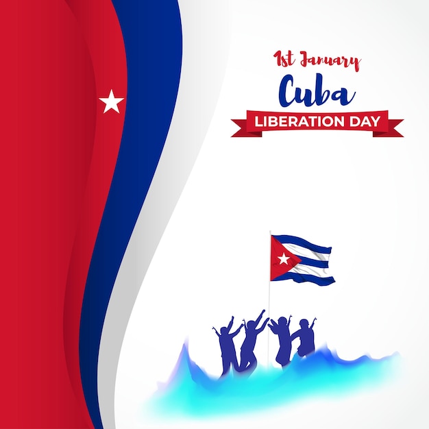 Ilustración de vector para el día de la liberación de cuba