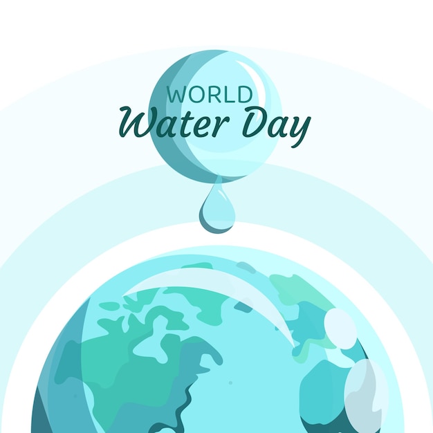 Ilustración de vector de día mundial del agua