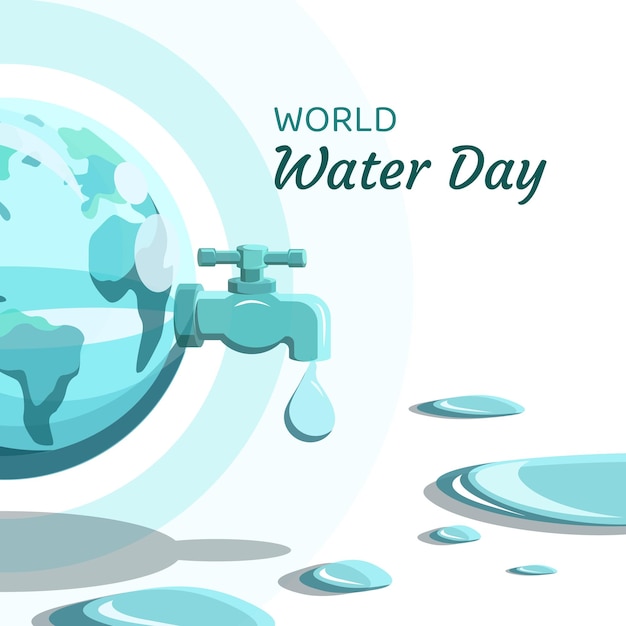Ilustración de vector de día mundial del agua