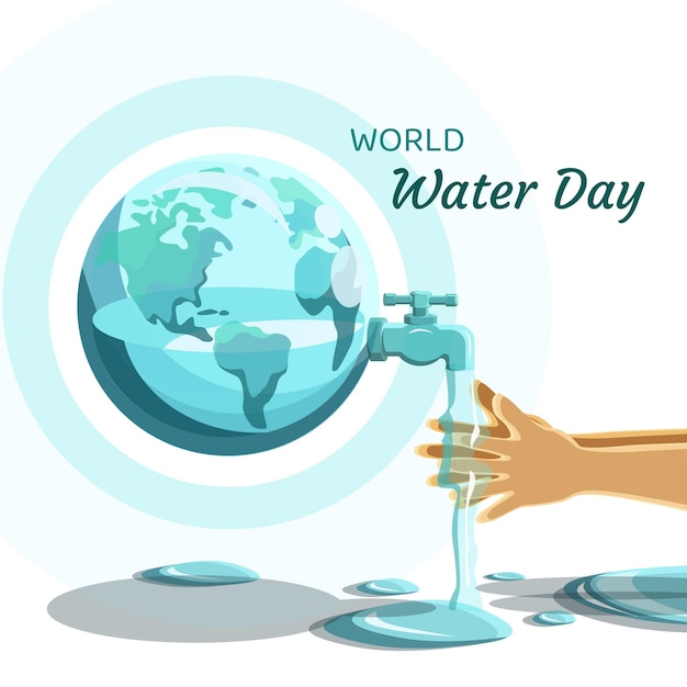 Ilustración de vector de día mundial del agua