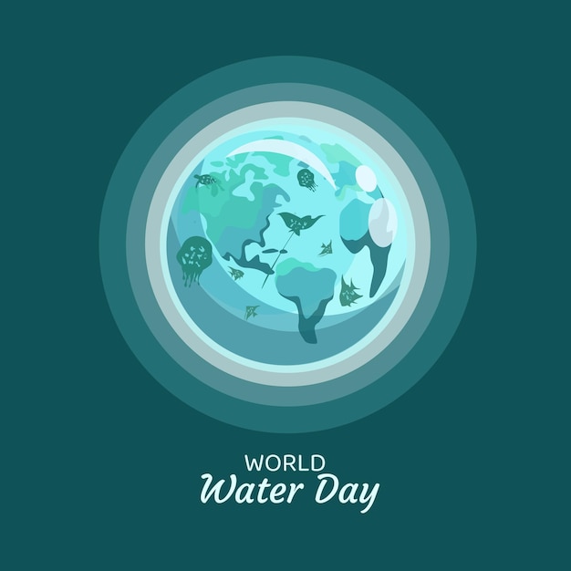 Vector ilustración de vector de día mundial del agua