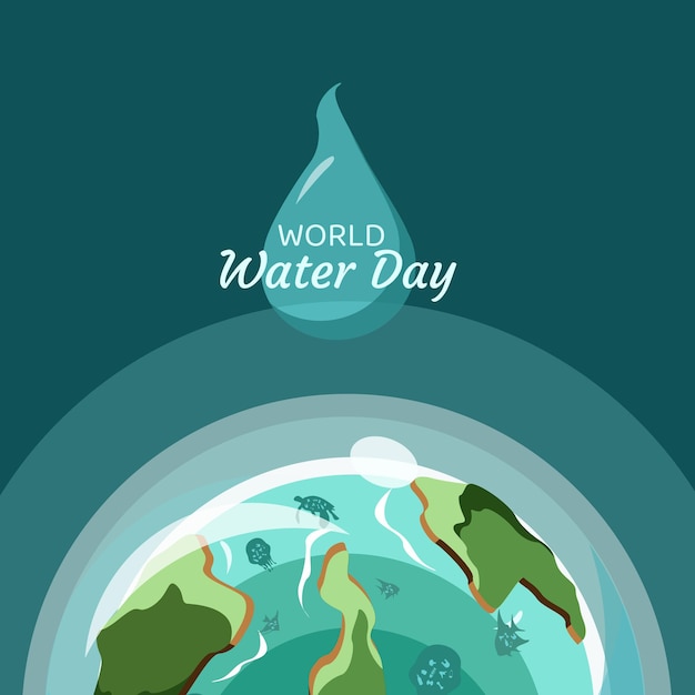 Vector ilustración de vector de día mundial del agua