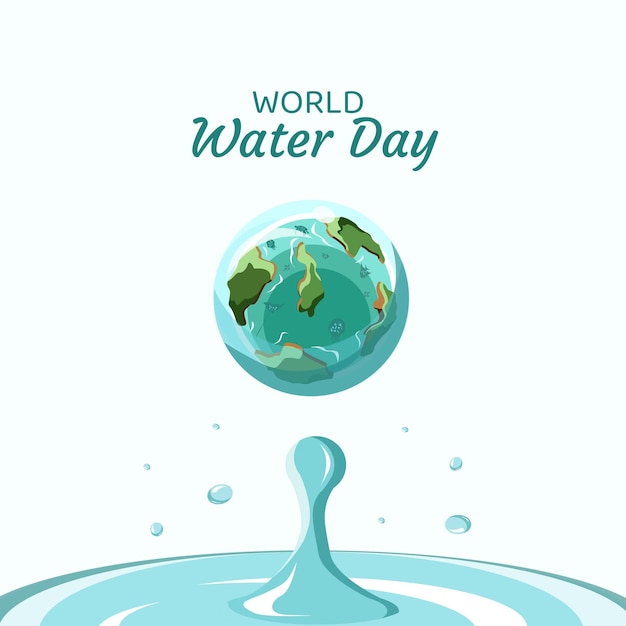 Vector ilustración de vector de día mundial del agua