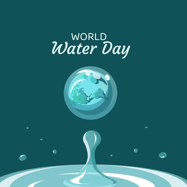 Vector ilustración de vector de día mundial del agua