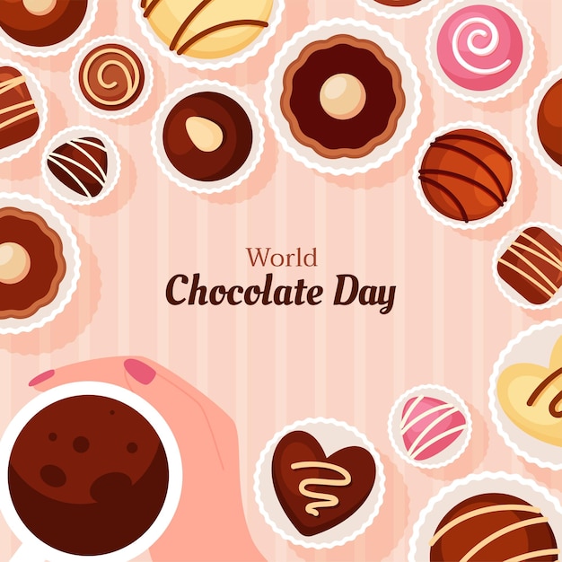 Ilustración de vector de día mundial del chocolate