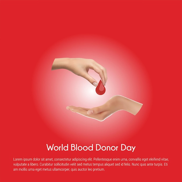 Ilustración del vector del día mundial del donante de sangre
