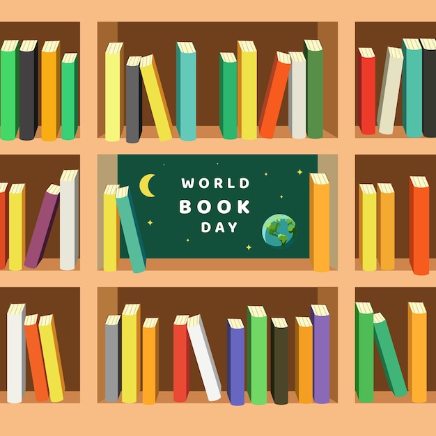 Ilustración de vector de día mundial del libro