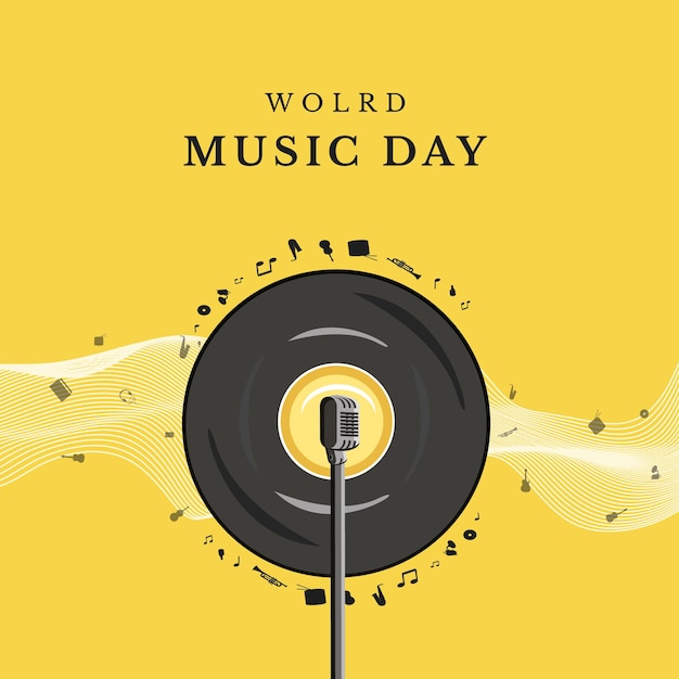 Vector ilustración del vector del día mundial de la música