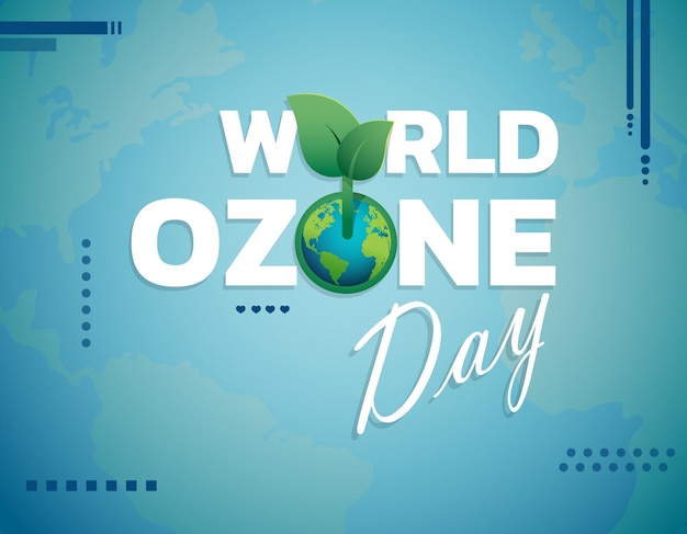 Vector ilustración del vector del día mundial del ozono para el diseño de carteles y pancartas