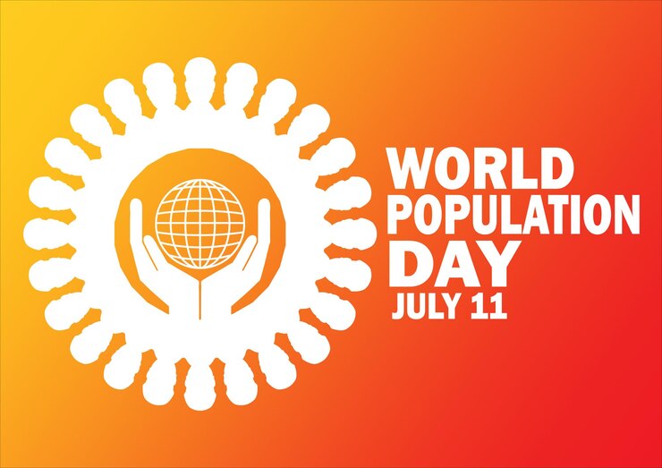 Ilustración del vector del día mundial de la población