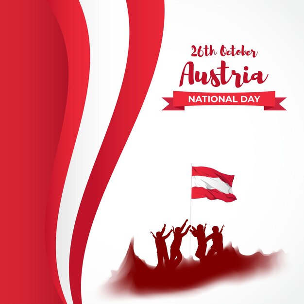 Ilustración de vector para el día nacional de Austria.