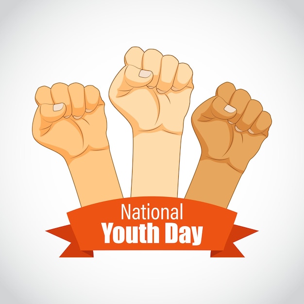 Ilustración de vector de día nacional de la juventud