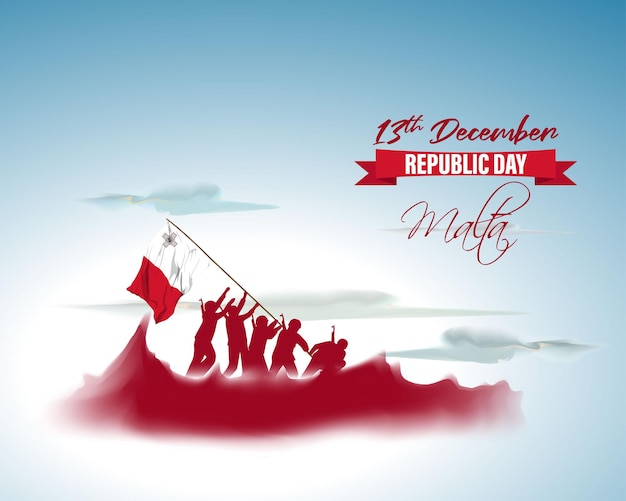 Ilustración de vector para el día de la República de Malta
