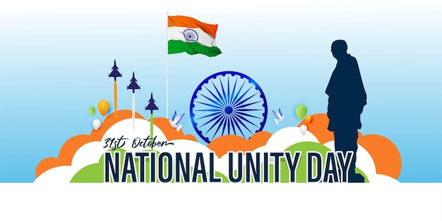 Ilustración de vector para el día de la unidad nacional de la India