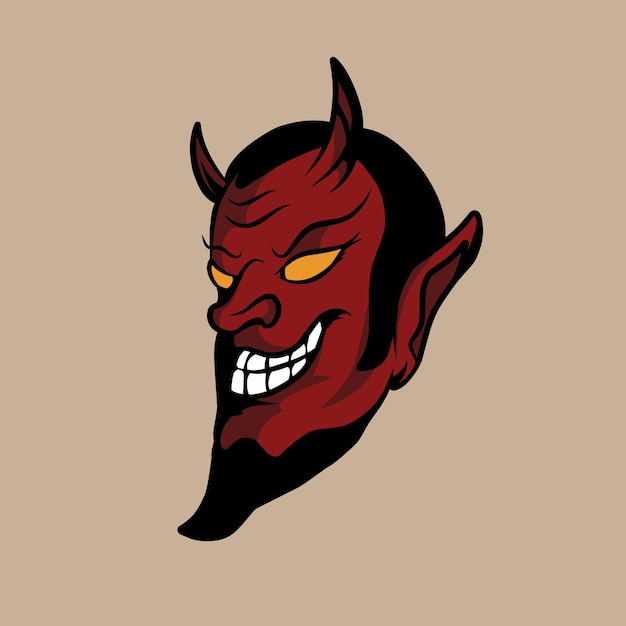 Ilustración de vector de diablo rojo