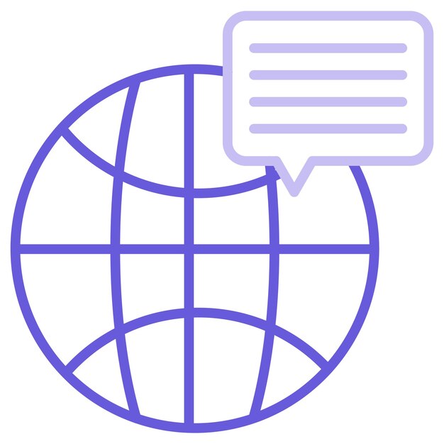Ilustración del vector de diálogo internacional