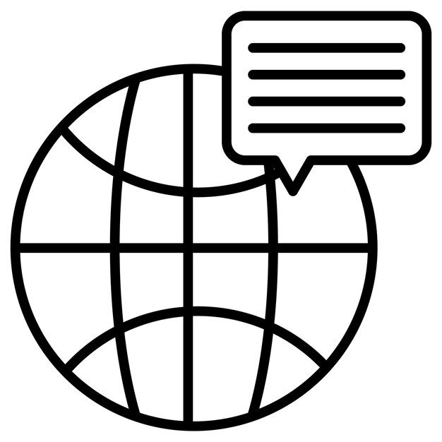 Ilustración del vector de diálogo internacional