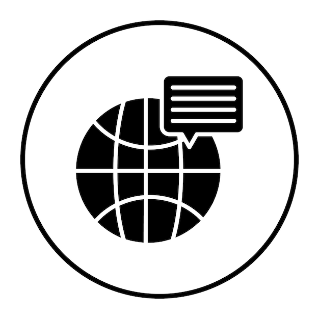 Ilustración del vector de diálogo internacional