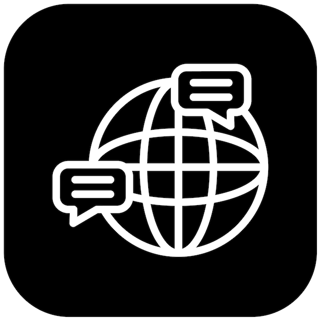 Ilustración del vector de diálogo internacional