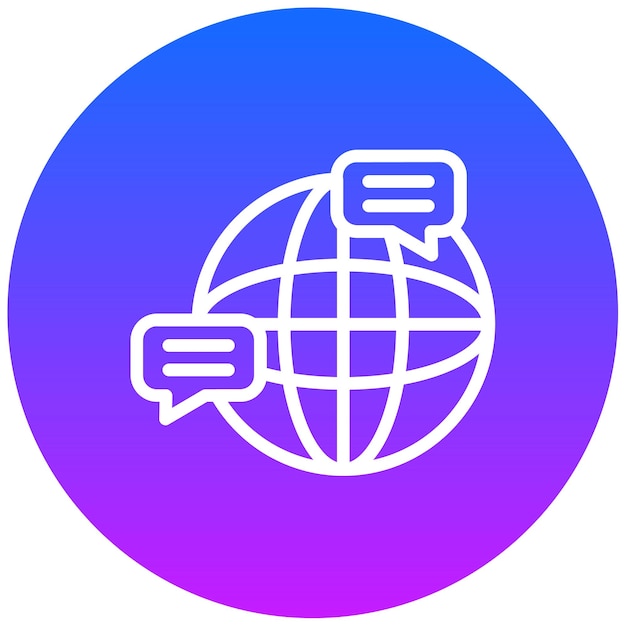Ilustración del vector de diálogo internacional