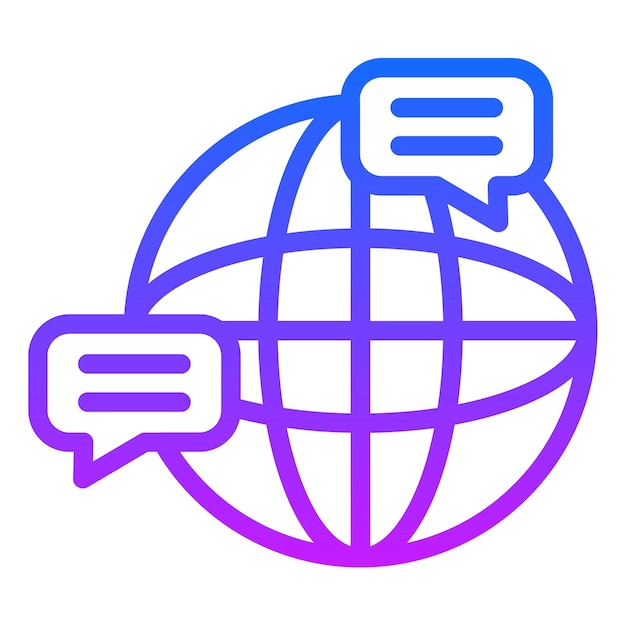 Ilustración del vector de diálogo internacional