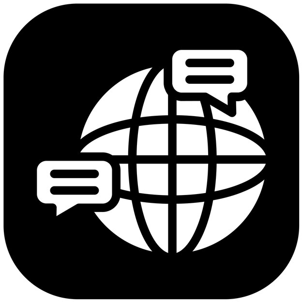 Ilustración del vector de diálogo internacional