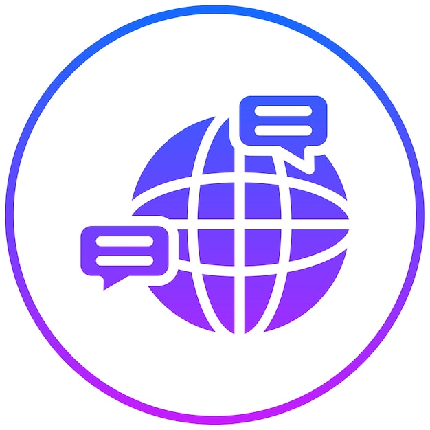 Ilustración del vector de diálogo internacional