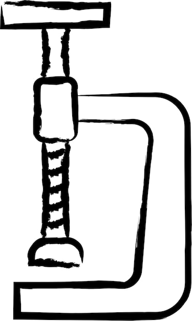Ilustración de vector dibujado a mano abrazadera C
