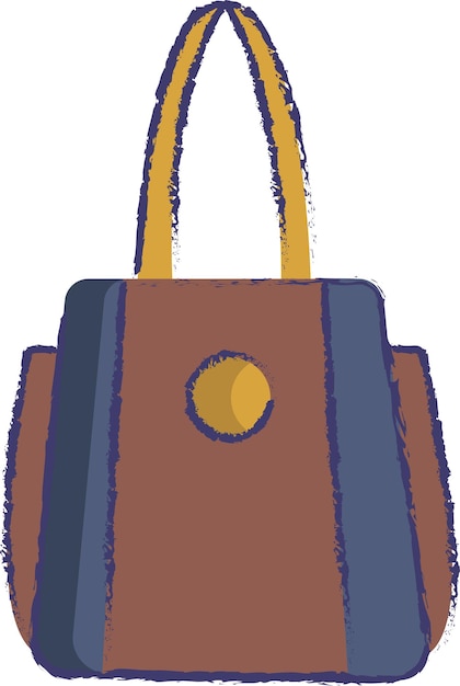 Ilustración de vector dibujado a mano bolsa de tocador