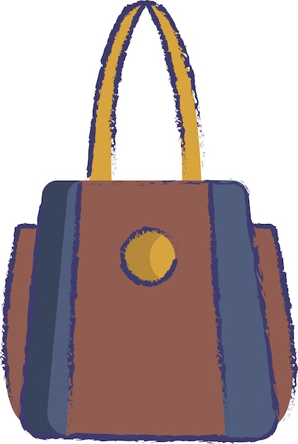 Vector ilustración de vector dibujado a mano bolsa de tocador