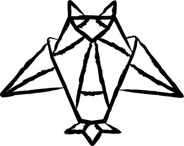 Ilustración de vector dibujado a mano búho