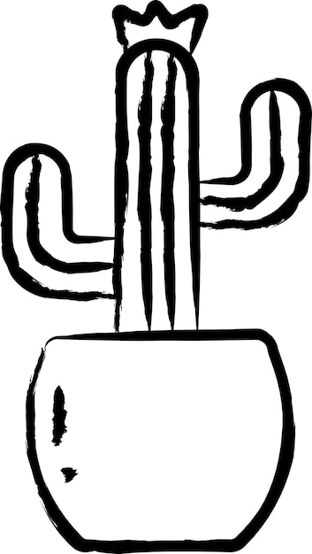 Ilustración de vector dibujado a mano de cactus