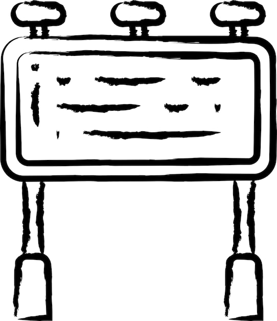 Ilustración de vector dibujado a mano cartelera