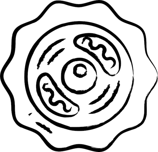 Ilustración de vector dibujado a mano de celda de hoja
