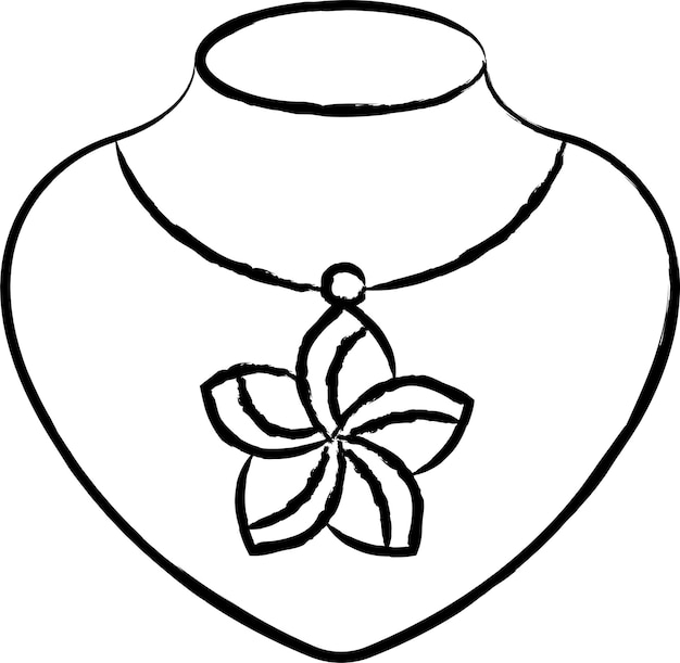 Ilustración de vector dibujado a mano collar