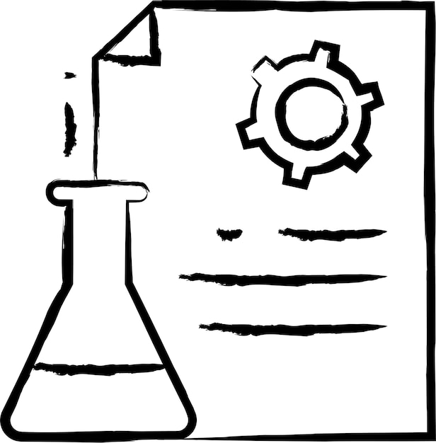 Ilustración de vector dibujado a mano documento